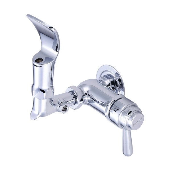 Drinking Faucet-Wallmount, NPT, Single Hole, Polished Chrome, Connection Size: 3/8"